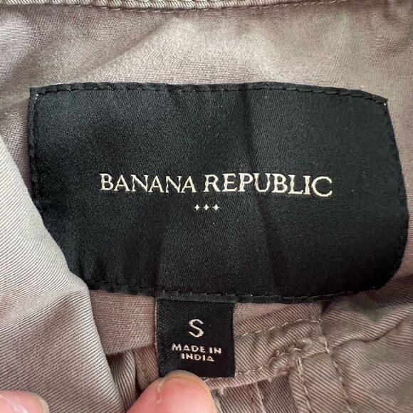 Banana Republic Gray Lightweight Belted Jacket Size Small - Picture 6 of 7